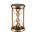 Gold hourglass with a DNA double helix inside, illustration for longevity peptides